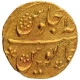 Gold Mohur Coin of Aurangzeb Alamgir of Surat Mint.