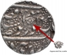 Silver Nanakshahi Rupee Coin of Ranjit Singh of Sri Amritsar Mint of Sikh Empire.