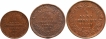 Set of Three Copper Coins of Dhar State.