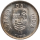 Silver Half Rupia Coin of Portuguese Administration of India Portuguese.