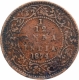 Copper One Twelfth Anna Coin of Victoria Queen of Calcutta Mint of 1874.