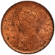 Copper Half Pice Coin of Victoria Empress of Calcutta Mint of 1895.