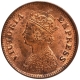 Copper Half Pice Coin of Victoria Empress of Calcutta Mint of 1901.