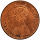 Copper One Quarter Anna Coin of Victoria Empress of Calcutta Mint of 1880.