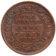 Copper One Quarter Anna Coin of Victoria Empress of Calcutta Mint of 1892.