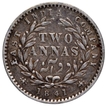 Silver Two Annas Coin of Victoria Queen of Calcutta Mint of 1841.