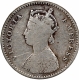 Silver Two Annas Coin of Victoria Empress of Bombay Mint of 1885.