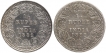 Silver Quarter Rupee Coins of Victoria Empress of Calcutta and Bombay Mint of 1882.