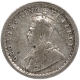 Silver Quarter Rupee Coin of King George V of Calcutta Mint of 1911.