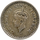 Silver Quarter Rupee Coin of King George VI of Bombay Mint of 1945.