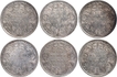 Silver Half Rupee Coins of Victoria Queen of Bombay Mint of 1862.