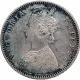 Silver Half Rupee Coin of Victoria Empress of Bombay Mint of 1884.