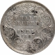 Silver Half Rupee Coin of Victoria Empress of Calcutta Mint of 1887.