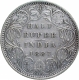 Silver Half Rupee Coin of Victoria Empress of Bombay Mint of 1887.