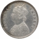 Silver Half Rupee Coin of Victoria Empress of Calcutta Mint of 1898.