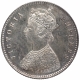 Silver Half Rupee Coin of Victoria Empress of Calcutta Mint of 1897.