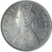 Silver Half Rupee Coin of Victoria Empress of Calcutta Mint of 1899.