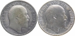 Silver Half Rupee Coins of King Edward VII of Calcutta and Bombay Mint of 1906.