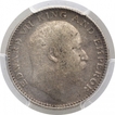 Silver Half Rupee Coin of King Edward VII of Bombay Mint of 1910.