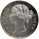 Silver One Rupee Coin of Victoria Queen of Calcutta Mint of 1840.