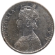 Silver One Rupee Coin of Victoria Queen of Calcutta Mint of 1862.