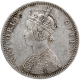 Silver One Rupee Coin of Victoria Queen of Bombay Mint of 1862.