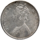 Silver One Rupee Coin of Victoria Queen of Bombay Mint of 1862.