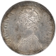 Silver One Rupee Coin of Victoria Empress of Bombay Mint of 1877.