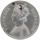 Silver One Rupee Coin of Victoria Empress of Calcutta Mint of 1881.