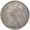 Silver One Rupee Coin of Victoria Empress of Bombay Mint of 1883.