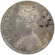 Silver One Rupee Coin of Victoria Empress of Bombay Mint of 1887.