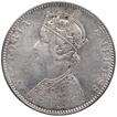 Silver One Rupee Coin of Victoria Empress of Bombay Mint of 1898.