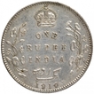 Silver One Rupee Coin of King Edward VII of Bombay Mint of 1910.