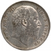 Silver One Rupee Coin of King Edward VII of Bombay Mint of 1910.