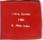 Copper Nickel Fifty Paise and Five Rupees Coin Set of Indira Gandhi of Kolkata and Bombay Mint of Republic India of 1985.