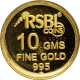 Gold Sikh Religious Token of Guru Nanak Dev issued by RSBL.