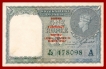 Burma One Rupee Bank Note of King George VI Signed by C.E.Jones of 1940.