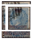Rare Stamps of India used in Straits Settlement with overprint on Victoria Queen Stamp on Half Anna.
