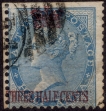 Rare Stamps of India used in Straits Settlement with overprint on Victoria Queen Stamp on Half Anna.