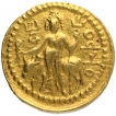 Gold Dinar Coin of Vasudeva I of Kushan Dynasty of Shiva type.