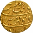 Gold Mohur Coin of Aurangzeb Alamgir of Aurangabad Mint.