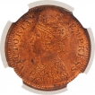 Copper Half Pice Coin of Victoria Empress of Calcutta Mint of 1893.