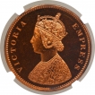 Copper Half Anna Coin of Victoria Empress of Calcutta Mint of 1878.