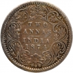 Silver Two Annas Coin of Victoria Queen of Bombay Mint of 1874.