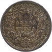 Silver Two Annas Coin of Victoria Queen of Bombay Mint of 1874.