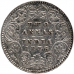 Silver Two Annas Coin of Victoria Queen of Calcutta Mint of 1876.