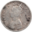 Silver Two Annas Coin of Victoria Empress of Bombay Mint of 1884.