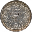 Silver Two Annas Coin of Victoria Empress of Bombay Mint of 1890.