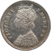 Silver Two Annas Coin of Victoria Empress of Bombay Mint of 1890.