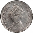 Silver Two Annas Coin of Victoria Empress of Calcutta Mint of 1895.